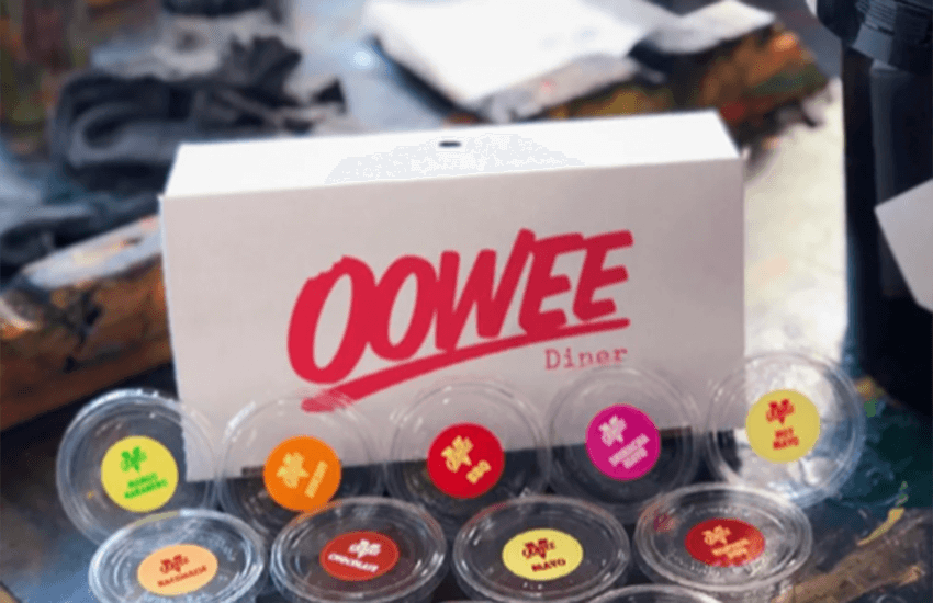 OOWEE diner labels Hazy Pale can printing